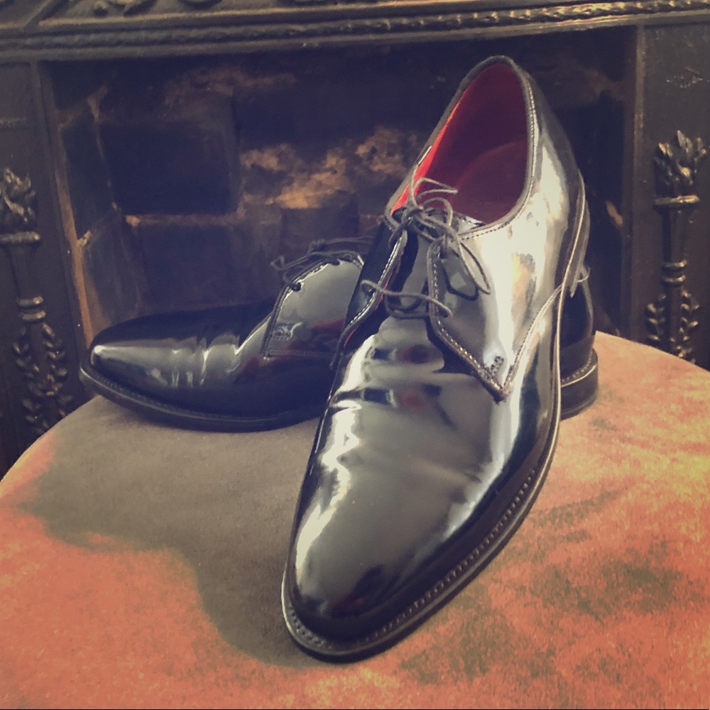 Allen Edmonds “Kendall” patent leather tux shoe